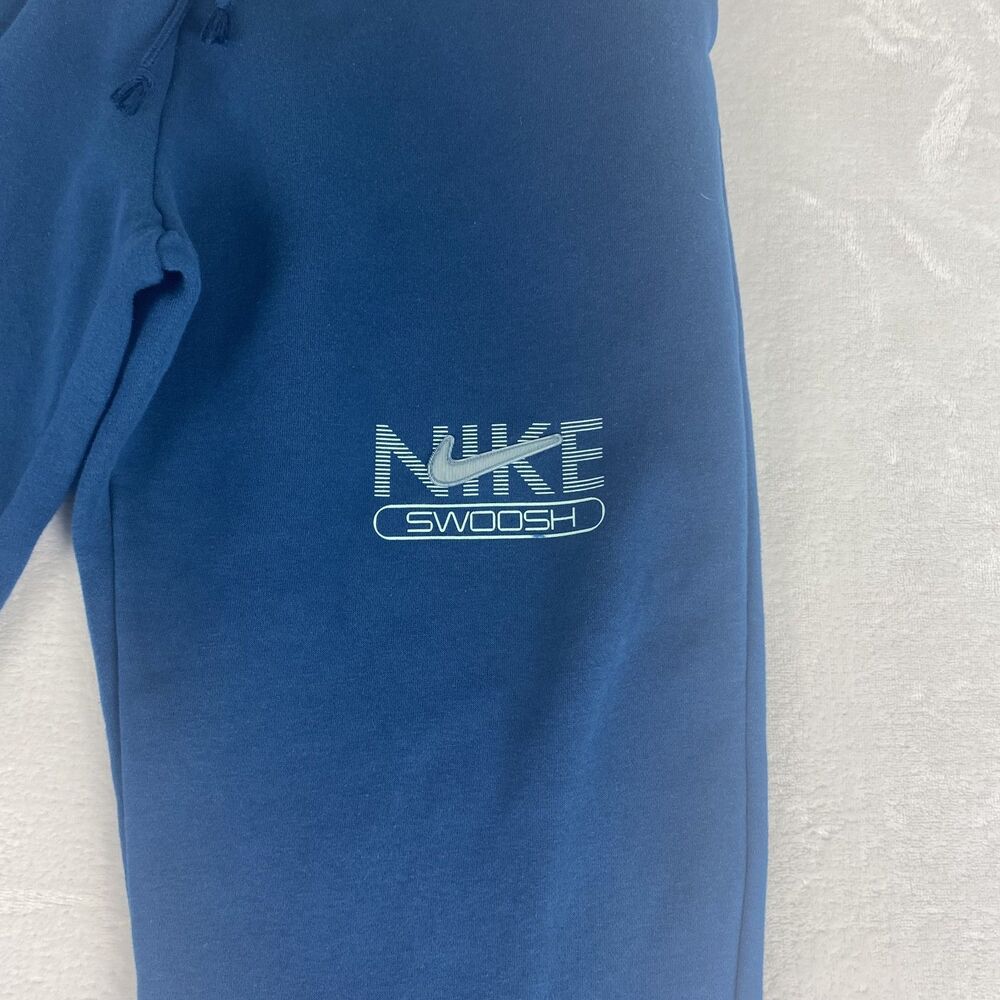 Nike Jogger Sweatpants Womens Large Blue Logo Swoosh Pockets Athletic Casual - Picture 4 of 10